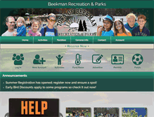 Tablet Screenshot of beekmanrec.com
